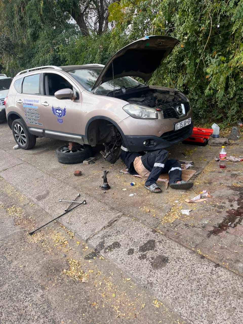 Roadside brake and wheel repair